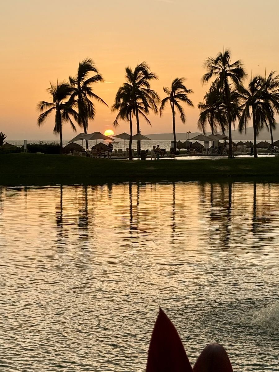 Tropical beach sunset